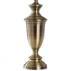 30 in. Antique Brass Table Lamp with Heavy White Hardback Fabric Shade by StyleCraft -StyleCraft Shop antique brass stylecraft table lamps l313581ads 4f 1000