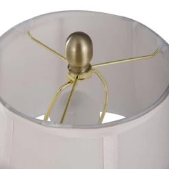 30.5 in. Antique Brass Table Lamp with White Softback Silk Fabric Shade by StyleCraft -StyleCraft Shop antique brass stylecraft table lamps l323407ds 44 1000