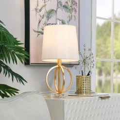 20 in. Antique Gold Table Lamp with Heavy White Hardback Fabric Shade by StyleCraft -StyleCraft Shop antique gold stylecraft table lamps l25900cds 31 1000