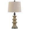 32 in. Beige Table Lamp with Taupe Hardback Fabric Shade by StyleCraft