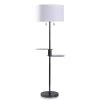 Brushed Black 61 in. Brushed Black Nickel Floor Lamp with 2 Tier Swivel Glass Tables by StyleCraft -StyleCraft Shop black nickel stylecraft floor lamps l73878ds 64 1000