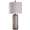 34.5 in. Black/Silver Table Lamp with Grey Styrene Shade by StyleCraft -StyleCraft Shop black silver stylecraft table lamps l316030ds 64 1000