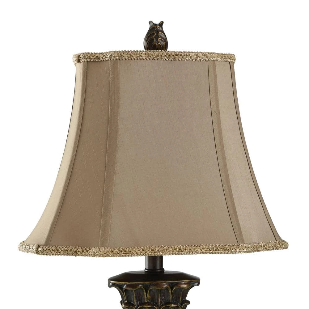 30 in. Blue/Brown/Bronze/Gold Table Lamp with Taupe Fabric Shade by StyleCraft 7 30 in. Blue/Brown/Bronze/Gold Table Lamp with Taupe Fabric Shade by StyleCraft - Image 5