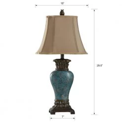 30 in. Blue/Brown/Bronze/Gold Table Lamp with Taupe Fabric Shade by StyleCraft 14 30 in. Blue/Brown/Bronze/Gold Table Lamp with Taupe Fabric Shade by StyleCraft -StyleCraft Shop blue brown bronze gold stylecraft table lamps l31354bds fa 1000