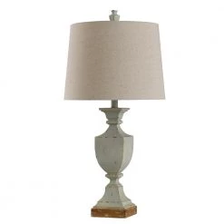 Poly 30.25 in. Blue, Brown Table Lamp by StyleCraft