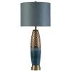 37 in. Blue, Copper Table Lamp with Bedford Styrene Shade by StyleCraft -StyleCraft Shop blue copper stylecraft table lamps l315924ds 64 1000