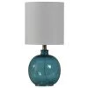 20 in. Blue Table Lamp with White Hardback Fabric Shade by StyleCraft -StyleCraft Shop blue stylecraft table lamps l13168ds 64 1000
