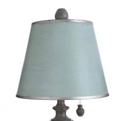 24.5 in. Blue Table Lamp with Chelsea Blue Hardback Fabric Shade by StyleCraft -StyleCraft Shop blue stylecraft table lamps l24397ds 1f 1000