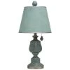 24.5 in. Blue Table Lamp with Chelsea Blue Hardback Fabric Shade by StyleCraft