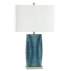 Thame 31.5 in. Blue Table Lamp with Steel Base by StyleCraft -StyleCraft Shop blue stylecraft table lamps l330521ds 1f 1000