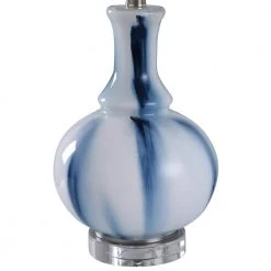 Unique 26 in. Blue White Bedside Lamp by StyleCraft -StyleCraft Shop blue white stylecraft table lamps l28563ds 1f 1000