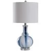 Unique 26 in. Blue White Bedside Lamp by StyleCraft