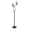 68 in. Bronze Floor Lamp with Amber Glass Shade by StyleCraft
