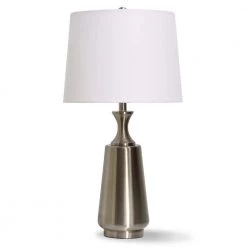 Steel 29 in. Brushed Brass Metal Bedside Lamp by StyleCraft