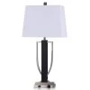 34 in. Brushed Steel Metal and Black Wood Bedside Lamp by StyleCraft -StyleCraft Shop brushed steel metal and black wood stylecraft table lamps l318320ds 64 1000