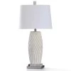 31 in. Brushed Steel Metal and Clear Crystal and White Sand Painted Resin Bedside Lamp by StyleCraft -StyleCraft Shop brushed steel metal and clear crystal and white sand painted resin stylecraft table lamps l319810ds 64 1000
