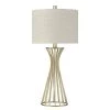 27.5 in. Champagne Gold Table Lamp with Oatmeal Hardback Fabric Shade by StyleCraft -StyleCraft Shop champange gold stylecraft table lamps l37166ecds 64 1000