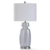 32.5 in. Clear Seeded Glass with Brushed Steel Metal Bedside Lamp by StyleCraft -StyleCraft Shop clear seeded glass with brushed steel metal stylecraft table lamps l330089ds 64 1000