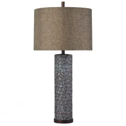 Mossy Oak 36 in. Combo Blue White and Dark Brown Resin Bedside Lamp by StyleCraft