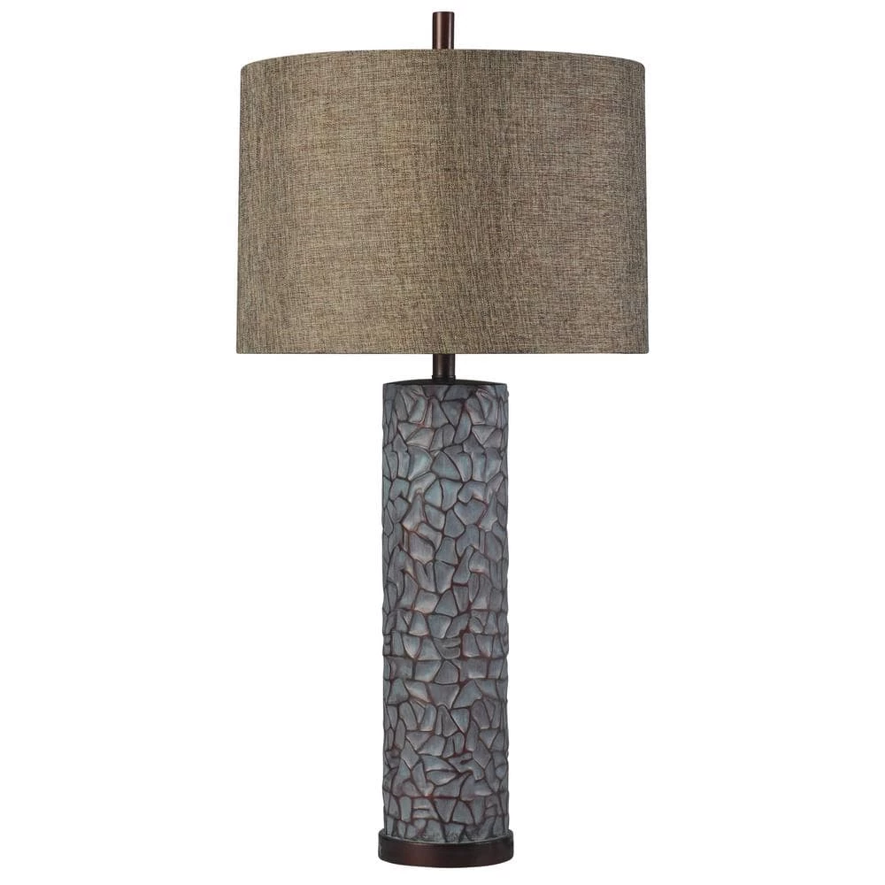 Mossy Oak 36 in. Combo Blue White and Dark Brown Resin Bedside Lamp by StyleCraft 3 Mossy Oak 36 in. Combo Blue White and Dark Brown Resin Bedside Lamp by StyleCraft