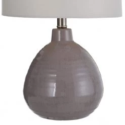 Cameron - Table Lamp - Cool Gray Finish - White Linen Shade by StyleCraft -StyleCraft Shop cool gray stylecraft table lamps l22017ds 4f 1000