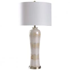 Angel 37 in. Cream/Tan/White/Brass Table Lamp by StyleCraft