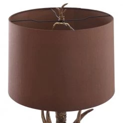 Dalton 32 in. Dark Brown Table Lamp with Chocolate Hardback Fabric Shade by StyleCraft -StyleCraft Shop dark brown stylecraft table lamps l36613ds 44 1000