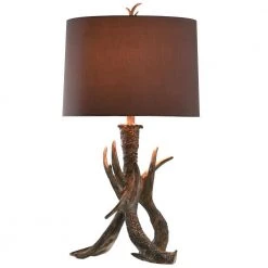 Dalton 32 in. Dark Brown Table Lamp with Chocolate Hardback Fabric Shade by StyleCraft -StyleCraft Shop dark brown stylecraft table lamps l36613ds c3 1000