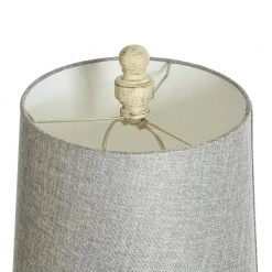 24.75 in. Distressed Gray/Cream Table Lamp with Heather Gray Hardback Fabric Shade by StyleCraft -StyleCraft Shop distressed gray cream stylecraft table lamps l27343ads 1f 1000
