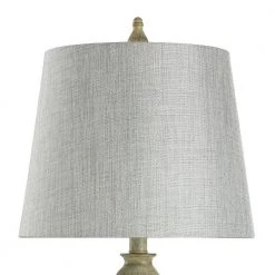 25 in. Distressed Gray/Cream Table Lamp with Gray/Cream Hardback Fabric Shade by StyleCraft 11 25 in. Distressed Gray/Cream Table Lamp with Gray/Cream Hardback Fabric Shade by StyleCraft -StyleCraft Shop distressed gray cream stylecraft table lamps l27726ds 1f 1000