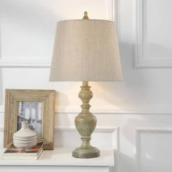 25 in. Distressed Gray/Cream Table Lamp with Gray/Cream Hardback Fabric Shade by StyleCraft 15 25 in. Distressed Gray/Cream Table Lamp with Gray/Cream Hardback Fabric Shade by StyleCraft -StyleCraft Shop distressed gray cream stylecraft table lamps l27726ds 31 1000