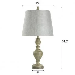 25 in. Distressed Gray/Cream Table Lamp with Gray/Cream Hardback Fabric Shade by StyleCraft 14 25 in. Distressed Gray/Cream Table Lamp with Gray/Cream Hardback Fabric Shade by StyleCraft -StyleCraft Shop distressed gray cream stylecraft table lamps l27726ds 76 1000