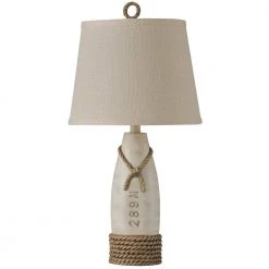 26 in. Distressed White Nautical Buoy Table Lamp by StyleCraft