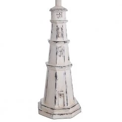 Berwyn 33 in. Distressed White Lighthouse Table Lamp by StyleCraft -StyleCraft Shop distressed white stylecraft table lamps l318790ds 4f 1000