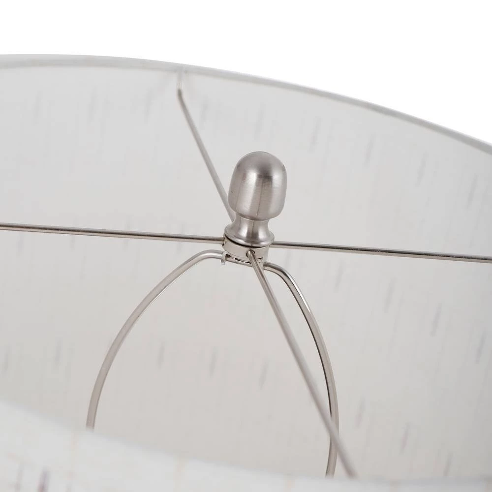 34 in. Gemvara Rose Gold Table Lamp with Beige Designer Print Hardback Fabric Shade by StyleCraft 7 34 in. Gemvara Rose Gold Table Lamp with Beige Designer Print Hardback Fabric Shade by StyleCraft - Image 5