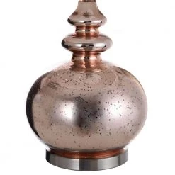 34 in. Gemvara Rose Gold Table Lamp with Beige Designer Print Hardback Fabric Shade by StyleCraft 10 34 in. Gemvara Rose Gold Table Lamp with Beige Designer Print Hardback Fabric Shade by StyleCraft -StyleCraft Shop gemvara rose gold stylecraft table lamps l311683ds 4f 1000