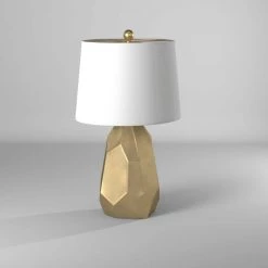 25 in. Gold/Distressed Silver/Faux Cracks Table Lamp with Geneva White Hardback Fabric Shade by StyleCraft -StyleCraft Shop gold distressed silver faux cracks stylecraft table lamps l28105ds 76 1000