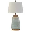Armond 35 in. Light Brown and Blue Ceramic Bedside Lamp by StyleCraft -StyleCraft Shop light brown blue ceramic stylecraft table lamps l315954ds 64 1000