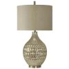 35 in. Mercury Table Lamp with Sparkle Hardback Fabric Shade by StyleCraft