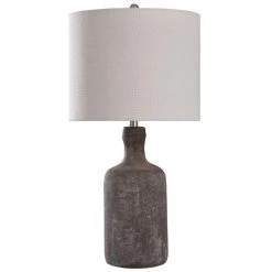 Olney 30 in. Multi-Color Dark Gray Bedside Lamp by StyleCraft