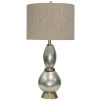 34 in. Nabanil Gold/Silver Table Lamp with Gold Styrene Shade by StyleCraft