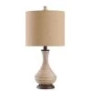 24 in. Natural Gray Table Lamp with Burlap Hardback Fabric Shade by StyleCraft