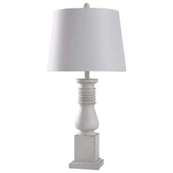 Old White Istress 33 in. Old White Table Lamp by StyleCraft