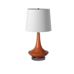 26 in. Orange Table Lamp with White Hardback Fabric Shade by StyleCraft -StyleCraft Shop orange stylecraft table lamps l22242ds fa 1000