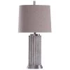 34 in. Polished Nickel Table Lamp with Beige Styrene Shade by StyleCraft