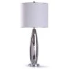 Guildford 37 in. Silver Table Lamp with Clear Acrylic and White Shade by StyleCraft