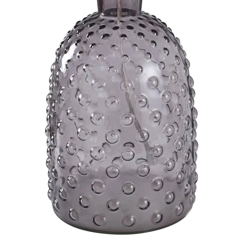 Textured 24 in. Smoke Gray Bedside Lamp by StyleCraft 6 Textured 24 in. Smoke Gray Bedside Lamp by StyleCraft - Image 4