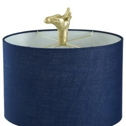 27 in. Solid Gold Table Lamp with Navy Blue Hardback Fabric Shade by StyleCraft -StyleCraft Shop solid gold stylecraft table lamps l25295ds 44 1000