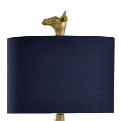 27 in. Solid Gold Table Lamp with Navy Blue Hardback Fabric Shade by StyleCraft -StyleCraft Shop solid gold stylecraft table lamps l25295ds 4f 1000