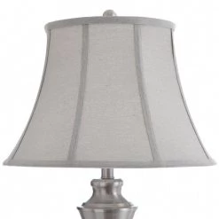 61 in. Brushed Nickel Table and Floor Lamp Set (3-Piece) by StyleCraft -StyleCraft Shop stylecraft lamp sets l8018ads 4f 1000